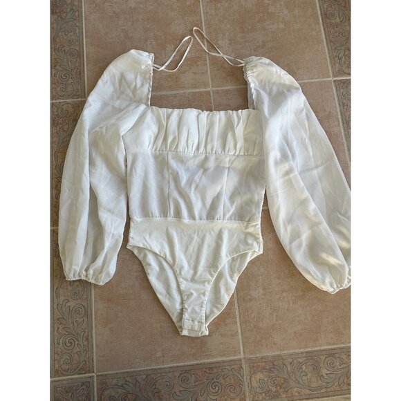 Princess Polly  Laura Bodysuit white Women size 4 - Picture 4 of 10